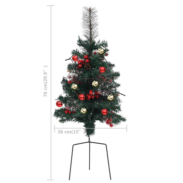 Beleuchtete Outdoor-Weihnachtsbäume, 2er-Set, 76 cm