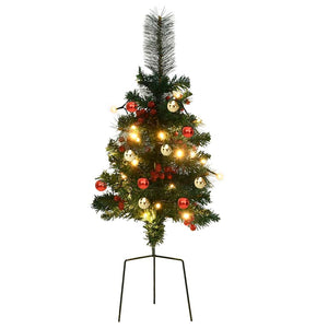 Beleuchtete Outdoor-Weihnachtsbäume, 2er-Set, 76 cm