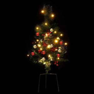 Beleuchtete Outdoor-Weihnachtsbäume, 2er-Set, 76 cm
