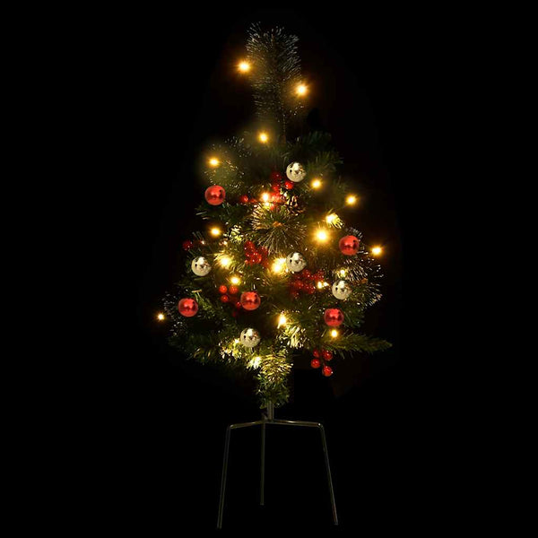 Beleuchtete Outdoor-Weihnachtsbäume, 2er-Set, 76 cm