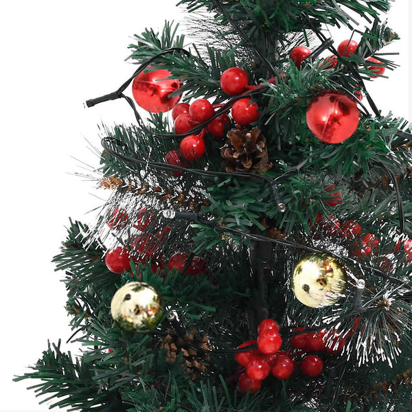 Beleuchtete Outdoor-Weihnachtsbäume, 2er-Set, 76 cm