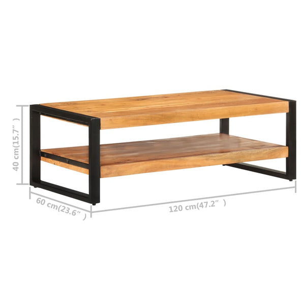 Akazie Couchtisch Massivholz 120x60 cm