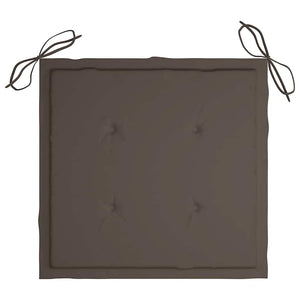 vidaXL Chaises de jardin empilables avec coussins 6 pcs Bois de teck massif