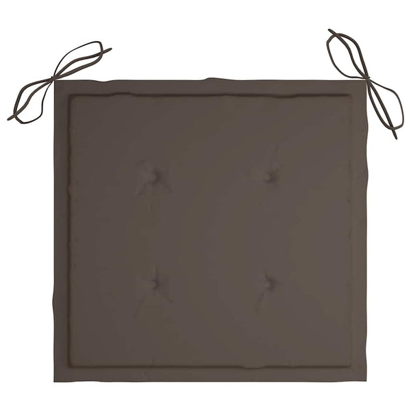 vidaXL Chaises de jardin empilables avec coussins 6 pcs Bois de teck massif