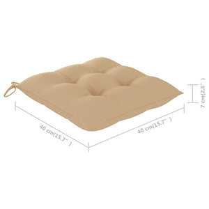 Stapelbare Gartenstühle mit Kissen 8 Stk. Massivholz Teak