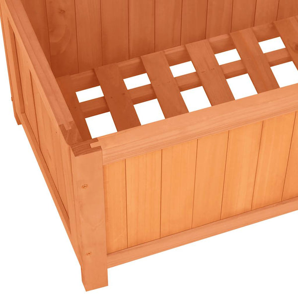 Garten-Spalier mit Blumenkasten Braun 70x30x135 cm Tannenholz