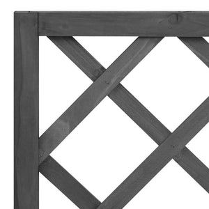 vidaXL Treillis de jardin avec jardinière Noir 70x30x135 cm Bois de sapin