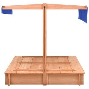 Sandkasten mit Dach Tannenholz 112x112x112 cm