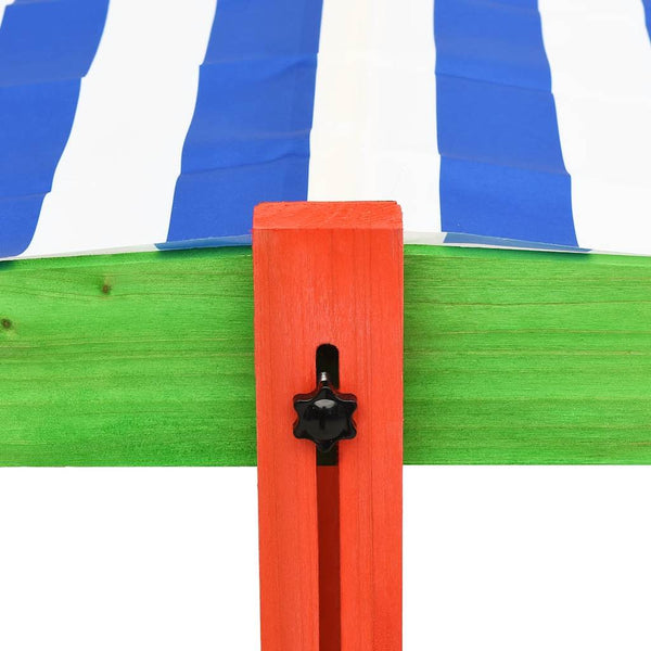 Sandkasten mit Verstellbarem Dach Tannenholz Mehrfarbig UV50