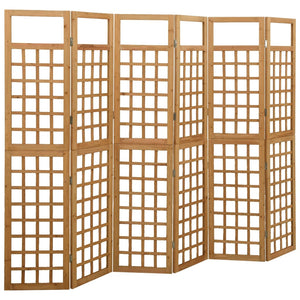 vidaXL Treillis/Paravent 6 panneaux Bois de sapin massif 242,5x180 cm