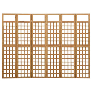 vidaXL Treillis/Paravent 6 panneaux Bois de sapin massif 242,5x180 cm