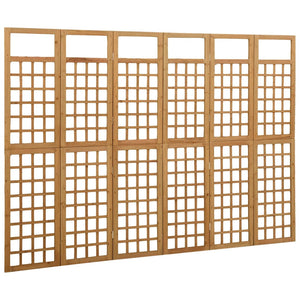 vidaXL Treillis/Paravent 6 panneaux Bois de sapin massif 242,5x180 cm