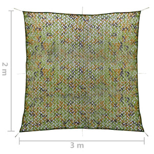 vidaXL Filet de camouflage avec sac de rangement 2x3 m vert