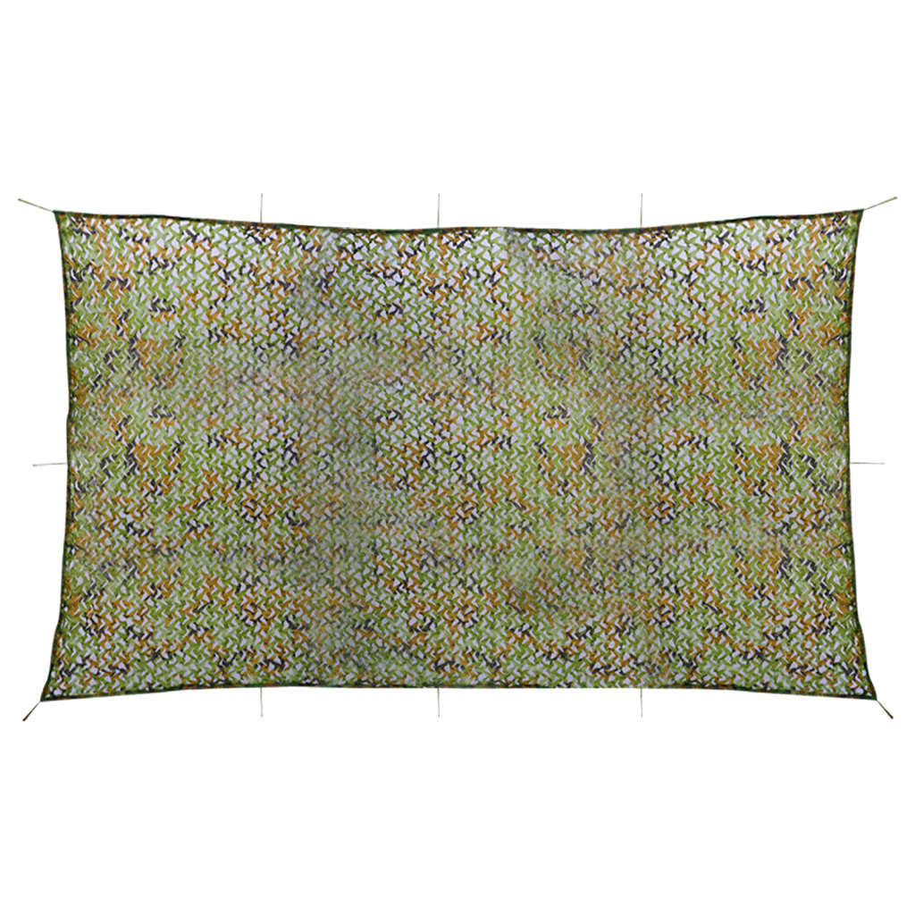 vidaXL Filet de camouflage avec sac de rangement 2x7 m vert