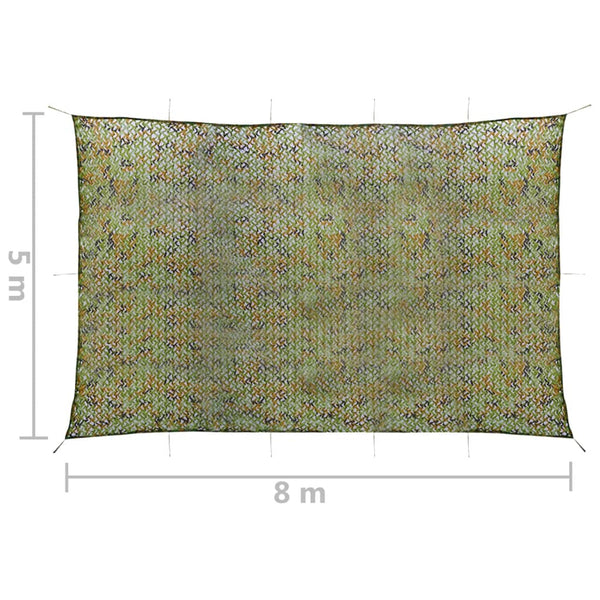 Tarnnetz mit Aufbewahrungstasche 5x8 m Grün