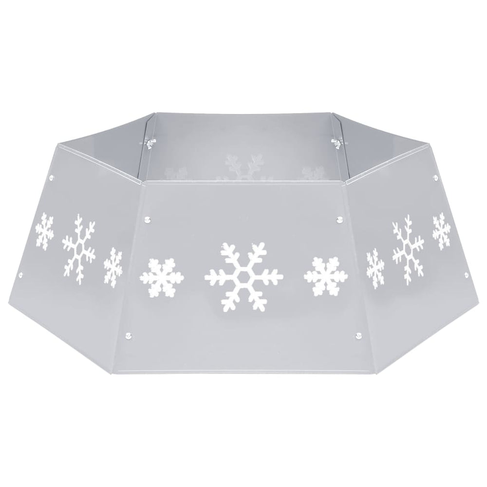 Weihnachtsbaumrock Silber Weiß Ø68cm