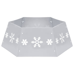 Weihnachtsbaumrock Silber Weiß Ø68cm