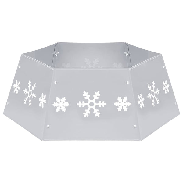 Weihnachtsbaumrock Silber Weiß Ø68cm