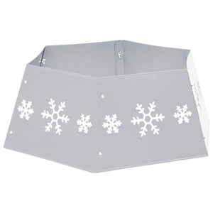Weihnachtsbaumrock Silber Weiß Ø68cm