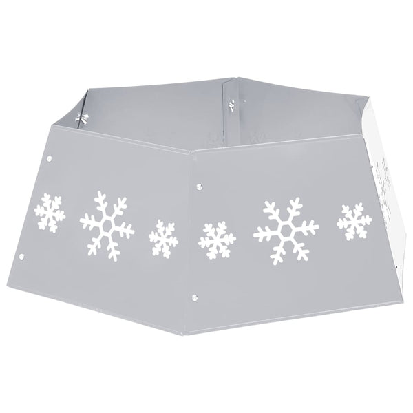 Weihnachtsbaumrock Silber Weiß Ø68cm