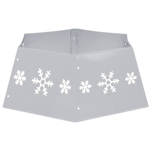 Weihnachtsbaumrock Silber Weiß Ø68cm