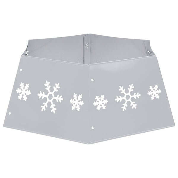 Weihnachtsbaumrock Silber Weiß Ø68cm