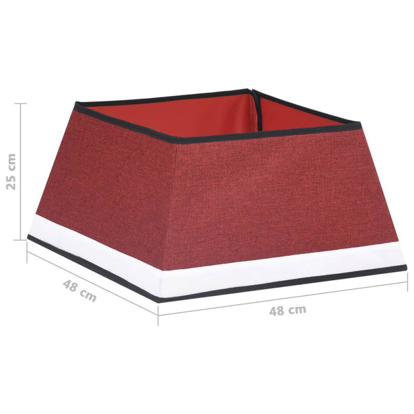 Weihnachtsbaumdecke Rot/Weiß 48 cm