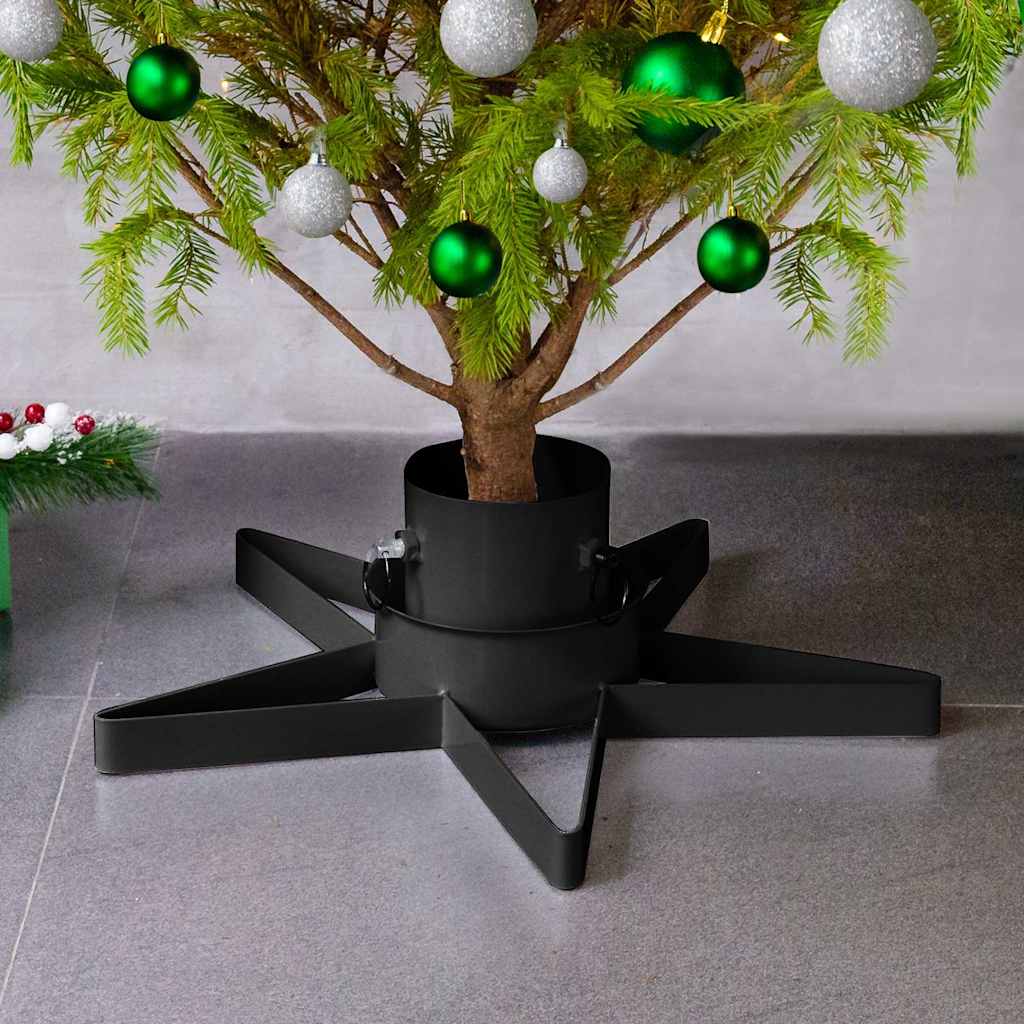Schwarzer Christbaumständer 47x47x13,5 cm