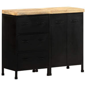 Sideboard mit 3 Schubladen und 2 Türen Raues Mangoholz