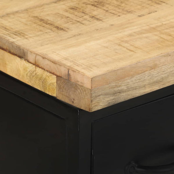 Sideboard mit 3 Schubladen und 4 Türen Raues Mangoholz
