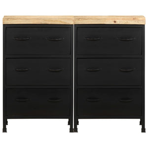Sideboard mit 6 Schubladen Raues Mangoholz