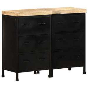 Sideboard mit 6 Schubladen Raues Mangoholz