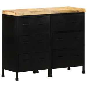 Sideboard mit 6 Schubladen Raues Mangoholz