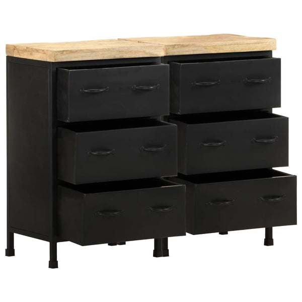 Sideboard mit 6 Schubladen Raues Mangoholz