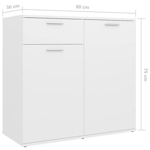 Sideboard Weiß 160x36x75 cm Holzwerkstoff