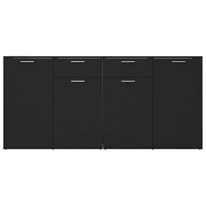 Sideboard Schwarz 160x36x75 cm Holzwerkstoff