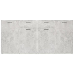Sideboard Betongrau 160x36x75 cm Holzwerkstoff