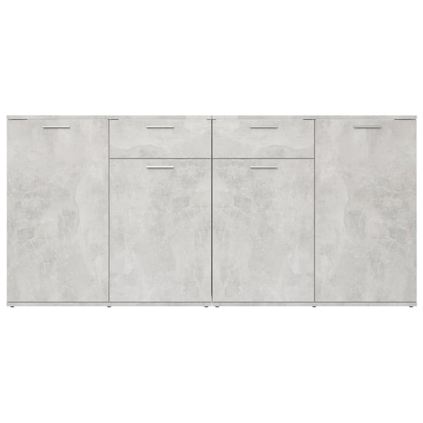 Sideboard Betongrau 160x36x75 cm Holzwerkstoff