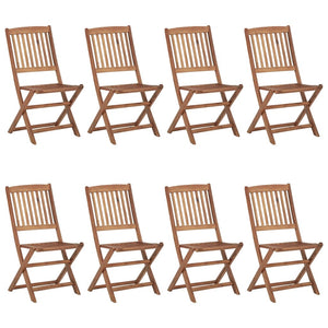 Klappbare Gartenstühle 8 Stk. Massivholz Akazie