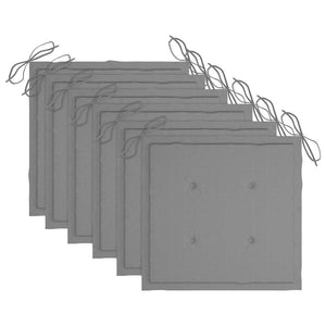 vidaXL Chaises de jardin pliables 6 pcs avec coussins Bois d'acacia massif