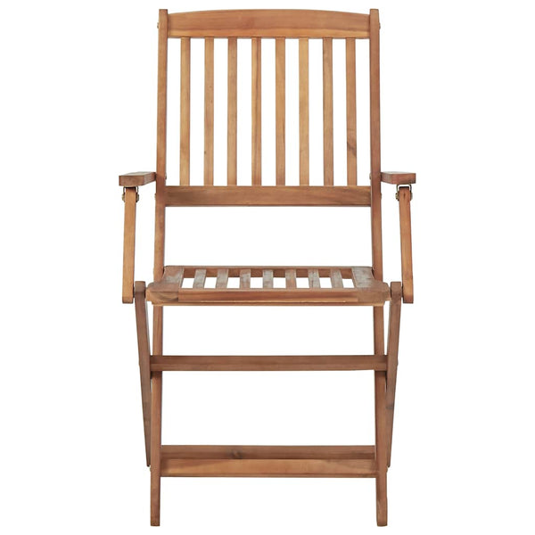 vidaXL Chaises de jardin pliables 6 pcs avec coussins Bois d'acacia massif