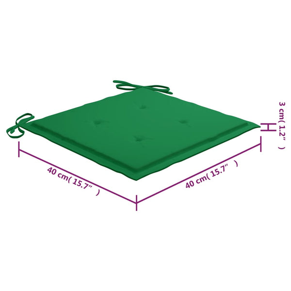 Klappbare Gartenstühle 8 Stk. mit Kissen Massivholz Akazie