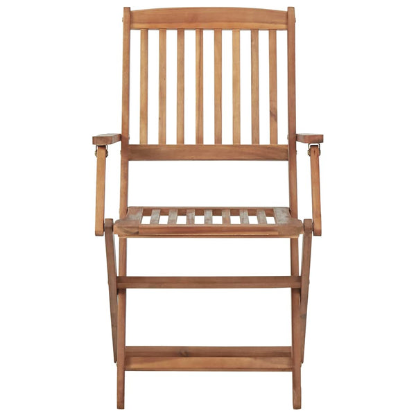 vidaXL Chaises de jardin pliantes 8 pcs avec coussins Bois d'acacia massif