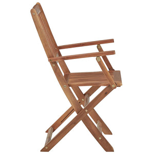 vidaXL Chaises de jardin pliantes 8 pcs avec coussins Bois d'acacia massif