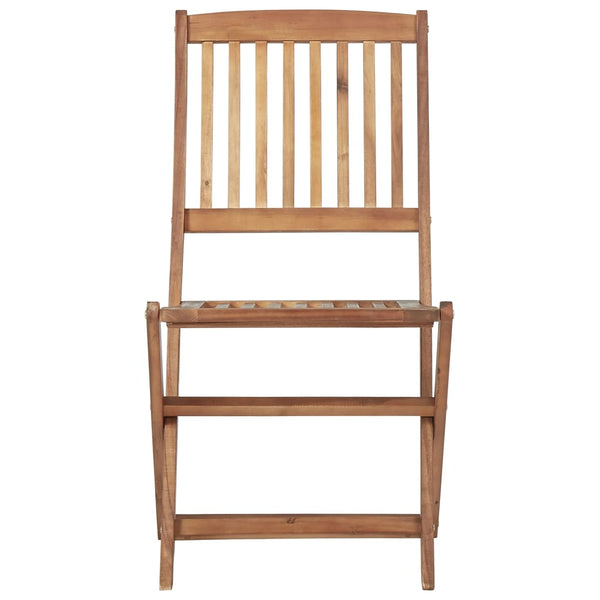 vidaXL Chaises de jardin pliables 6 pcs avec coussins Bois d'acacia massif
