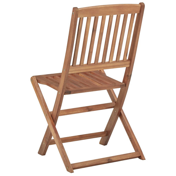 vidaXL Chaises de jardin pliables 6 pcs avec coussins Bois d'acacia massif