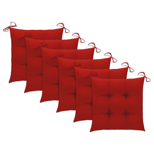 vidaXL Chaises de jardin pliables 6 pcs avec coussins Bois d'acacia massif