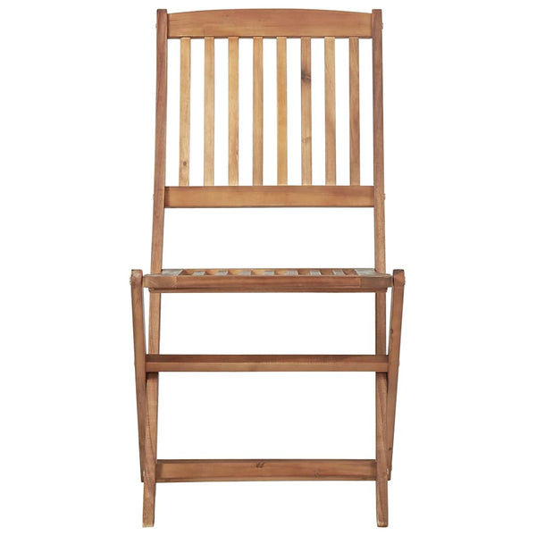 vidaXL Chaises de jardin pliantes 8 pcs avec coussins Bois d'acacia massif