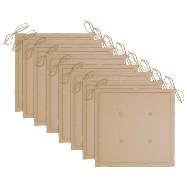 vidaXL Chaises de jardin pliantes 8 pcs avec coussins Bois d'acacia massif