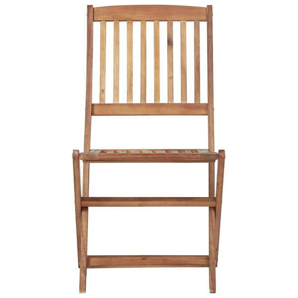 vidaXL Chaises de jardin pliantes 8 pcs avec coussins Bois d'acacia massif